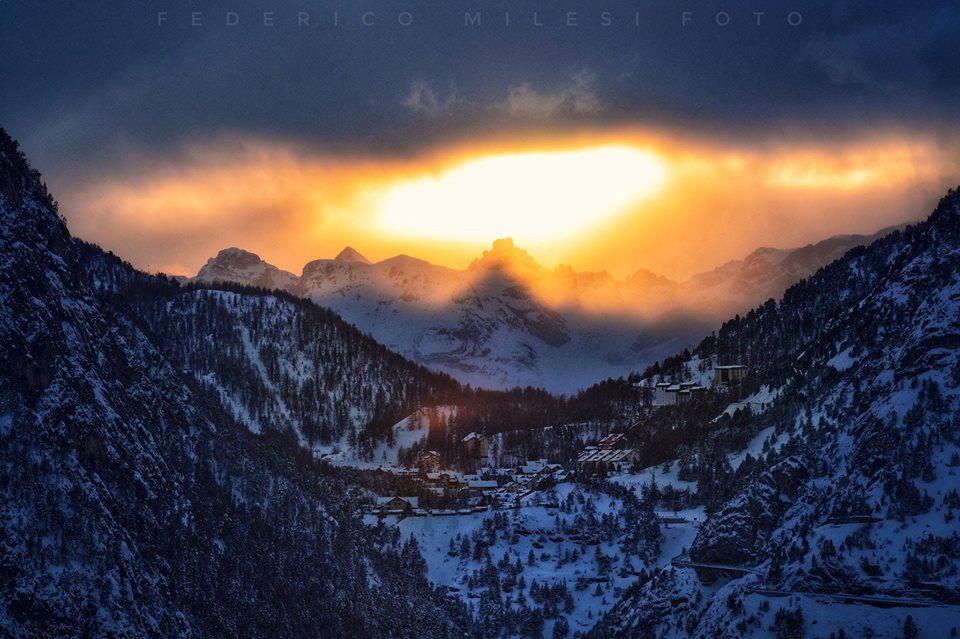 The last light over the Alps (Claviere) 